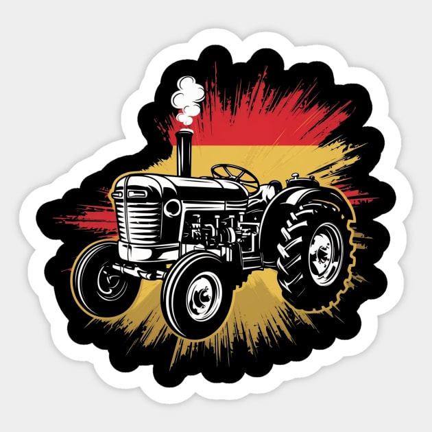 Alter deutscher Traktor für Landwirte und Traktorliebhaber Sticker by ETTAOUIL4